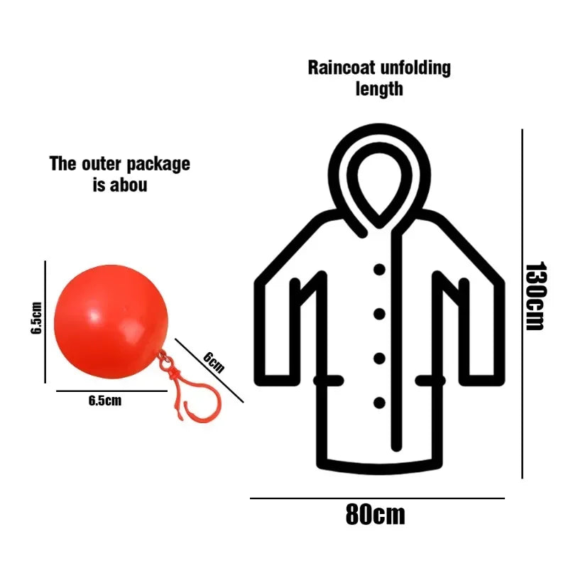 Emergency Raincoat in a Ball