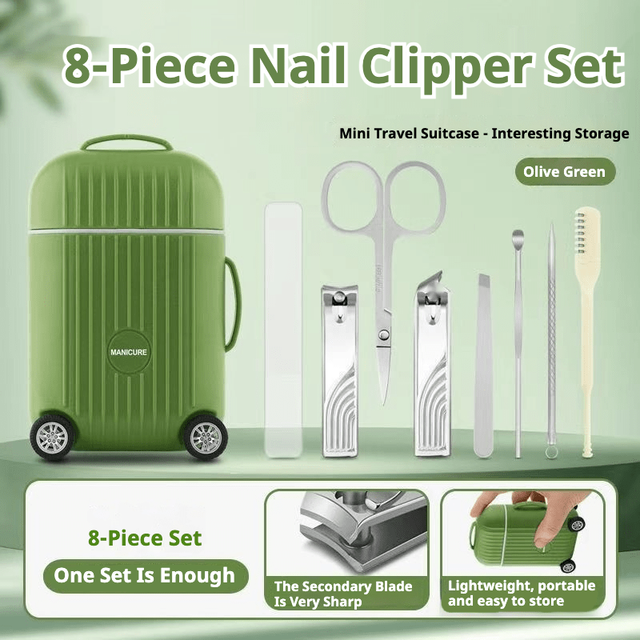 8-in-1 Mini Travel Nail Clipper Set